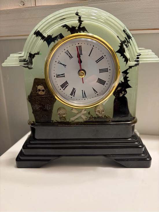 Other - Handmade Glow in the Dark Gothic Mantel Clock